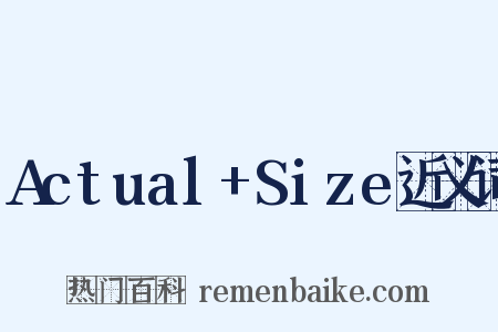 Actual+Size近义词是什么意思的图片
